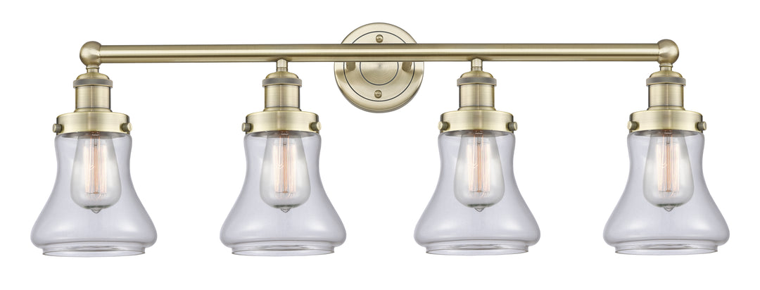 Innovations Lighting Bellmont 6" Bath Vanity Light - Antique Brass Vanity Lights Innovations Lighting Clear ; Glass Type: Transparent; Ribbed  