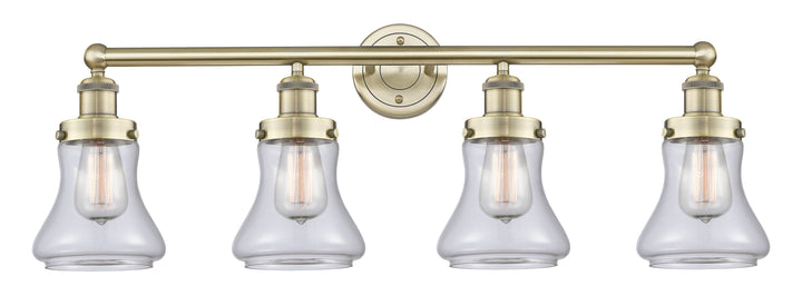 Innovations Lighting Bellmont 6" Bath Vanity Light - Antique Brass Vanity Lights Innovations Lighting Clear ; Glass Type: Transparent; Ribbed  