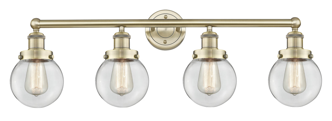 Innovations Lighting Beacon 6" Bath Vanity Light - Antique Brass Vanity Lights Innovations Lighting Clear ; Glass Type: Transparent  