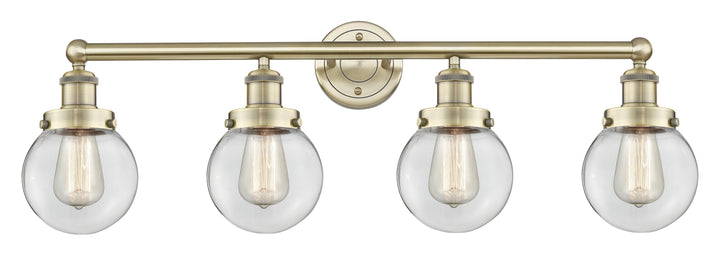 Innovations Lighting Beacon 6" Bath Vanity Light - Antique Brass Vanity Lights Innovations Lighting Clear ; Glass Type: Transparent  