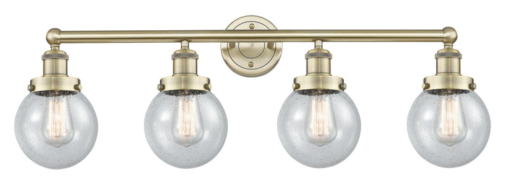 Innovations Lighting Beacon 6" Bath Vanity Light - Antique Brass Vanity Lights Innovations Lighting Seedy ; Glass Type: Seedy  