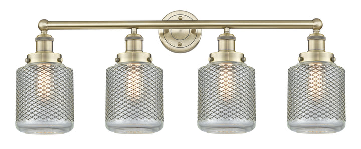 Innovations Lighting Stanton 6" Bath Vanity Light - Antique Brass Vanity Lights Innovations Lighting Clear Wire Mesh ; Glass Type: Transparent  