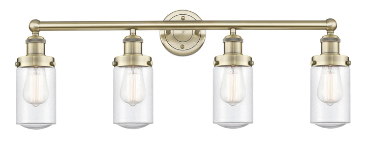 Innovations Lighting Dover 4.5" Bath Vanity Light - Antique Brass Vanity Lights Innovations Lighting Seedy ; Glass Type: Seedy; Ribbed  