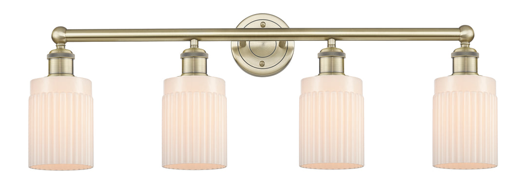 Innovations Lighting Hadley 5" Bath Vanity Light - Antique Brass Vanity Lights Innovations Lighting Matte White ; Glass Type: White; Ribbed  