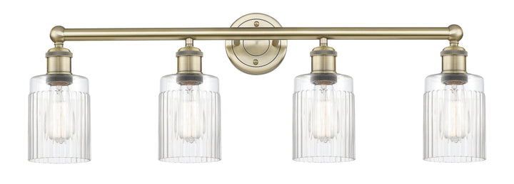 Innovations Lighting Hadley 5" Bath Vanity Light - Antique Brass Vanity Lights Innovations Lighting Clear ; Glass Type: Clear; Ribbed  