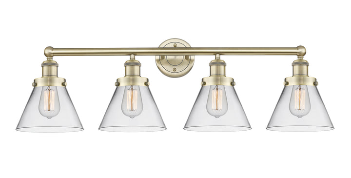 Innovations Lighting Cone 8" Bath Vanity Light - Antique Brass Vanity Lights Innovations Lighting Clear ; Glass Type: Transparent  