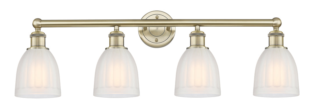 Innovations Lighting Brookfield 6" Bath Vanity Light - Antique Brass Vanity Lights Innovations Lighting White ; Glass Type: Frosted; Ribbed  