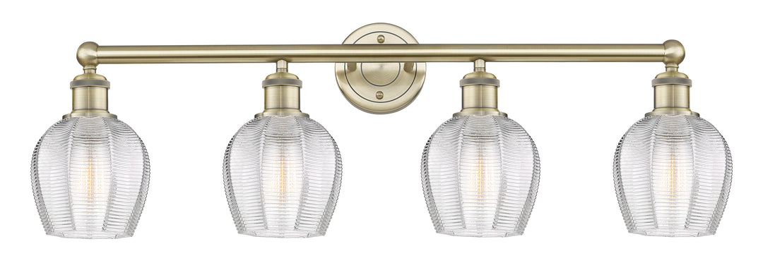 Innovations Lighting Norfolk 6" Bath Vanity Light - Antique Brass Vanity Lights Innovations Lighting Clear ; Glass Type: Transparent  