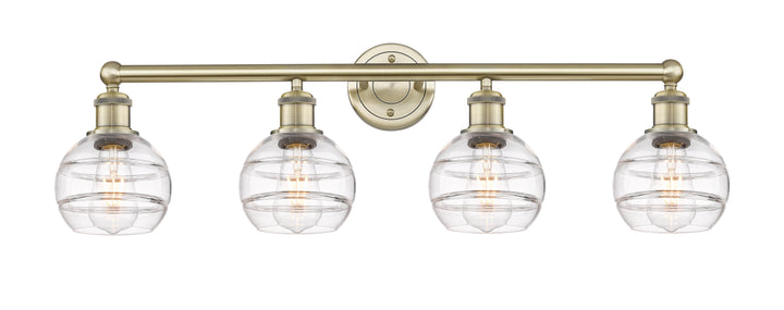 Innovations Lighting Rochester 6" Bath Vanity Light - Antique Brass Vanity Lights Innovations Lighting Clear ; Glass Type: Clear  