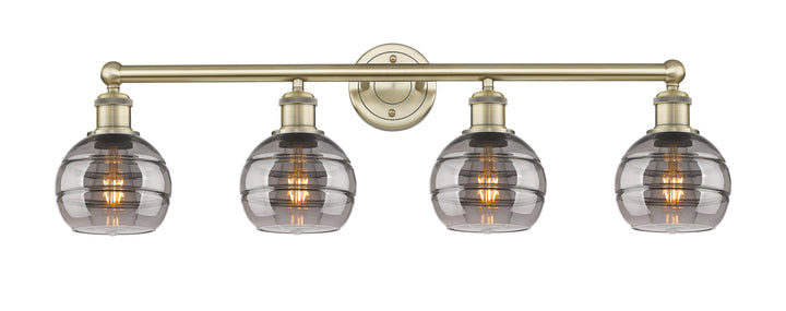 Innovations Lighting Rochester 6" Bath Vanity Light - Antique Brass Vanity Lights Innovations Lighting Light Smoke ; Glass Type: Smoked  