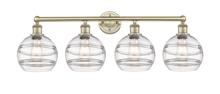 Innovations Lighting Rochester 8" Bath Vanity Light - Antique Brass Vanity Lights Innovations Lighting Clear ; Glass Type: Clear  