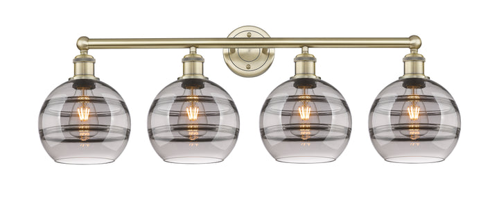 Innovations Lighting Rochester 8" Bath Vanity Light - Antique Brass Vanity Lights Innovations Lighting Light Smoke ; Glass Type: Smoked  