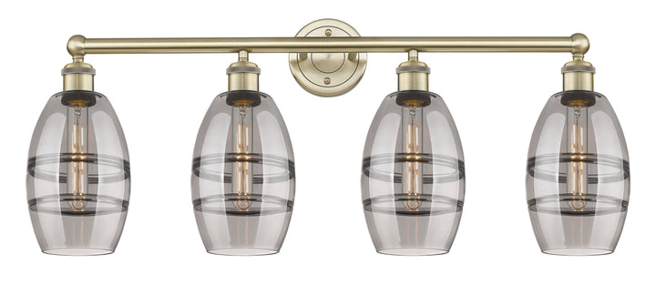 Innovations Lighting Vaz 6" Bath Vanity Light - Antique Brass Vanity Lights Innovations Lighting Light Smoke ; Glass Type: Smoked  