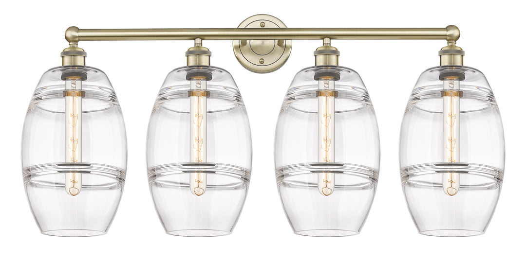 Innovations Lighting Vaz 8" Bath Vanity Light - Antique Brass Vanity Lights Innovations Lighting Clear ; Glass Type: Clear  