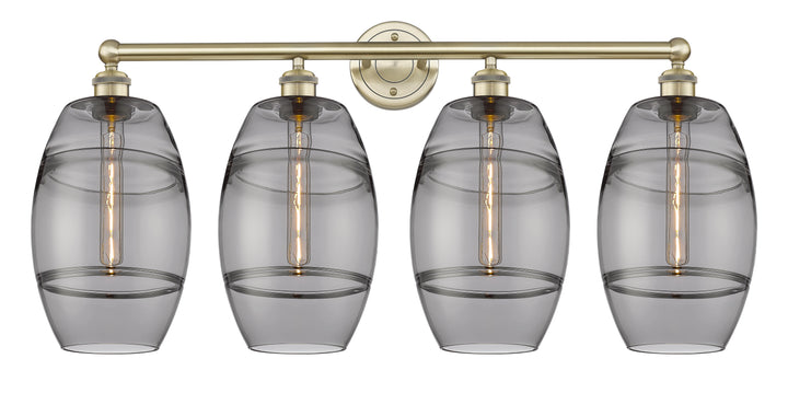 Innovations Lighting Vaz 8" Bath Vanity Light - Antique Brass Vanity Lights Innovations Lighting Light Smoke ; Glass Type: Smoked  