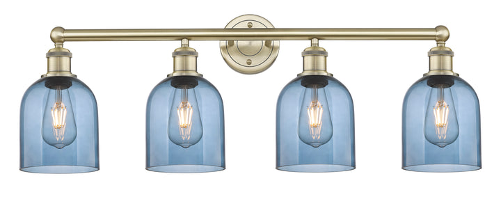 Innovations Lighting Bella 6" Bath Vanity Light - Antique Brass Vanity Lights Innovations Lighting Blue  ; Glass Type: Blue  