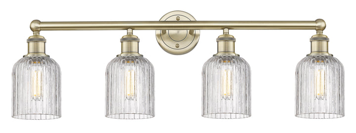 Innovations Lighting Bridal Veil 5" Bath Vanity Light - Antique Brass Vanity Lights Innovations Lighting Clear ; Glass Type: Clear; Ribbed  