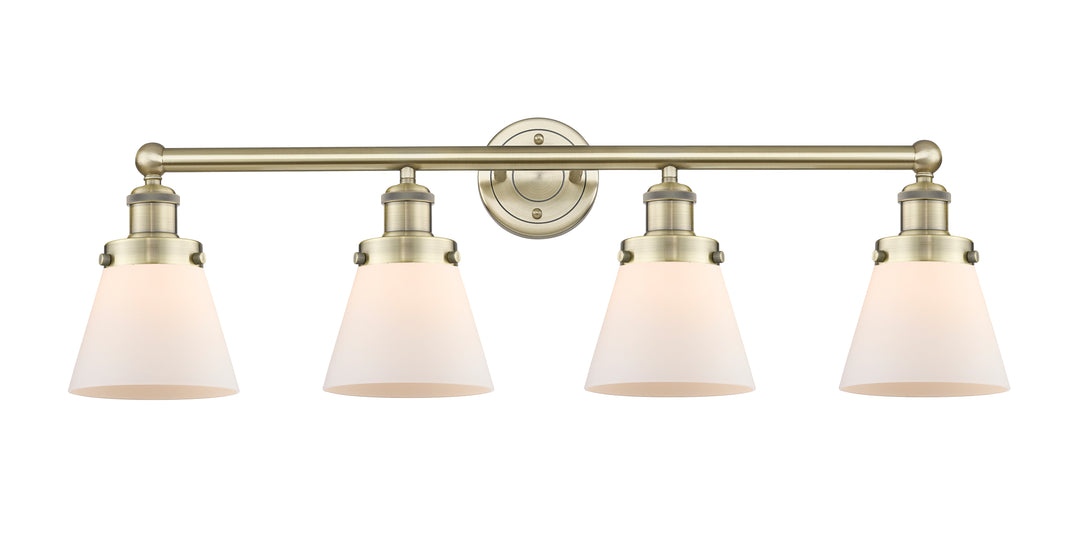 Innovations Lighting Cone 6" Bath Vanity Light - Antique Brass Vanity Lights Innovations Lighting Matte White ; Glass Type: Frosted  