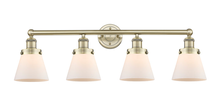 Innovations Lighting Cone 6" Bath Vanity Light - Antique Brass Vanity Lights Innovations Lighting Matte White ; Glass Type: Frosted  