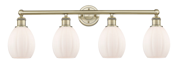 Innovations Lighting Eaton 5.5" Bath Vanity Light - Antique Brass Vanity Lights Innovations Lighting Matte White ; Glass Type: White; Ribbed  