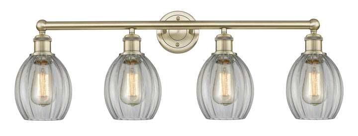 Innovations Lighting Eaton 5.5" Bath Vanity Light - Antique Brass Vanity Lights Innovations Lighting Clear ; Glass Type: Transparent; Ribbed  