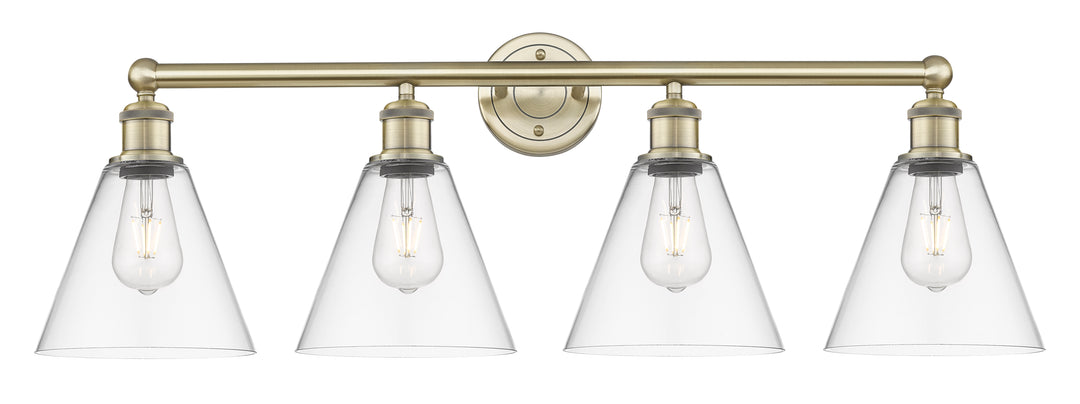 Innovations Lighting Berkshire Glass 8" Bath Vanity Light - Antique Brass Vanity Lights Innovations Lighting Clear ; Glass Type: Clear  