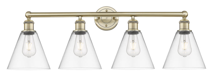 Innovations Lighting Berkshire Glass 8" Bath Vanity Light - Antique Brass Vanity Lights Innovations Lighting Clear ; Glass Type: Clear  