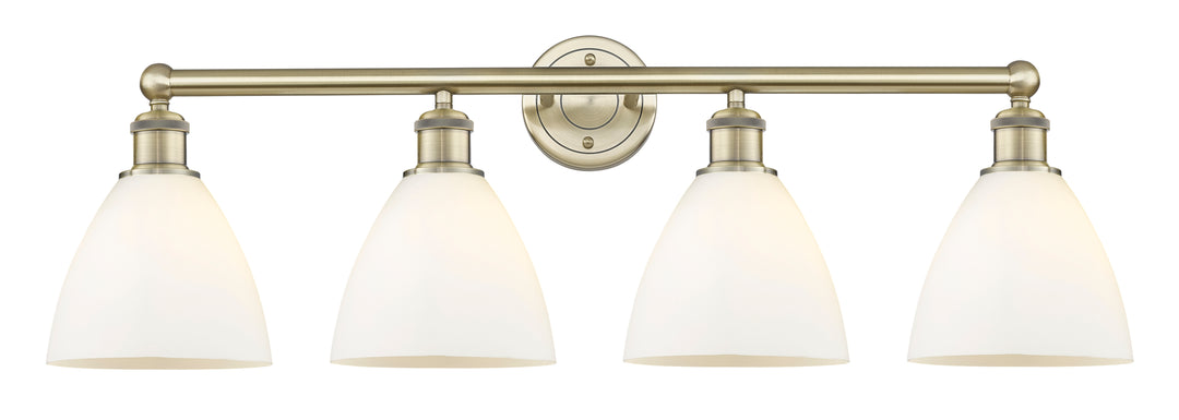 Innovations Lighting Bristol 7.5" Bath Vanity Light - Antique Brass Vanity Lights Innovations Lighting Matte White ; Glass Type: White  