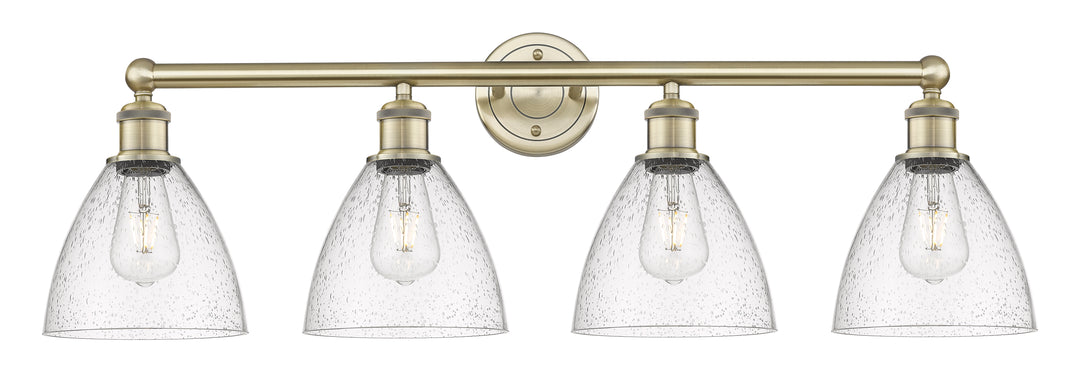 Innovations Lighting Bristol 7.5" Bath Vanity Light - Antique Brass Vanity Lights Innovations Lighting Seedy ; Glass Type: Seeded  