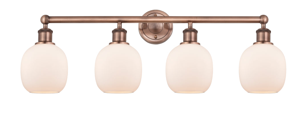 Innovations Lighting Belfast 6" Bath Vanity Light - Antique Copper Vanity Lights Innovations Lighting Matte White ; Glass Type: White  