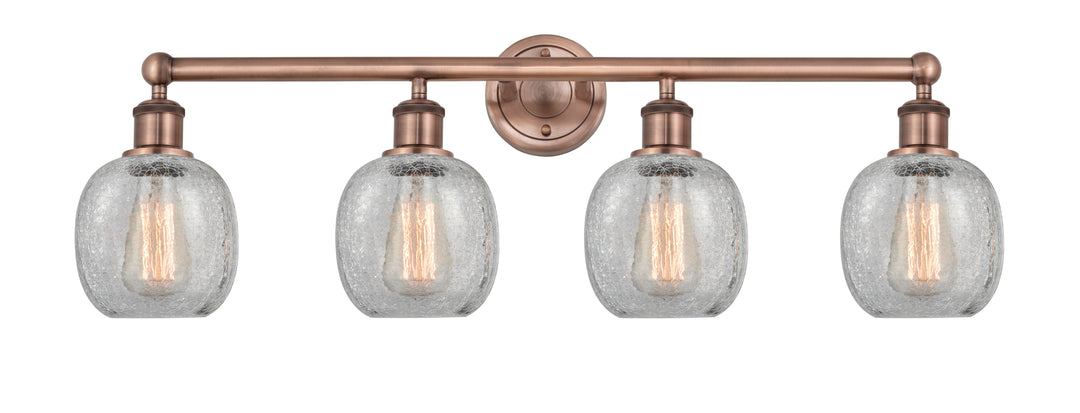 Innovations Lighting Belfast 6" Bath Vanity Light - Antique Copper Vanity Lights Innovations Lighting Clear Crackle ; Glass Type: Crackled  