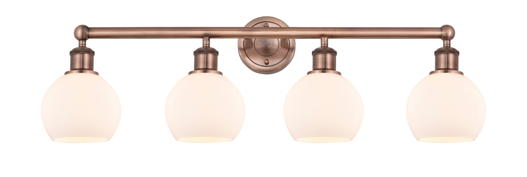 Innovations Lighting Athens 6" Bath Vanity Light - Antique Copper Vanity Lights Innovations Lighting Matte White ; Glass Type: White  