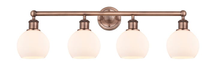 Innovations Lighting Athens 6" Bath Vanity Light - Antique Copper Vanity Lights Innovations Lighting Matte White ; Glass Type: White  