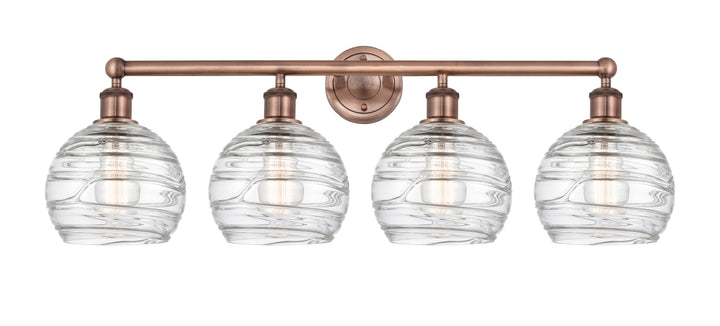 Innovations Lighting Athens Deco Swirl 8" Bath Vanity Light - Antique Copper