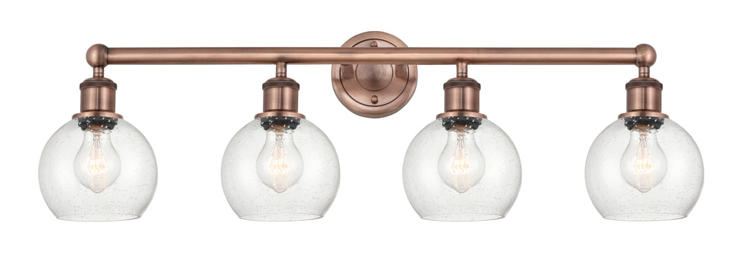 Innovations Lighting Athens 6" Bath Vanity Light - Antique Copper Vanity Lights Innovations Lighting Seedy ; Glass Type: Seeded  