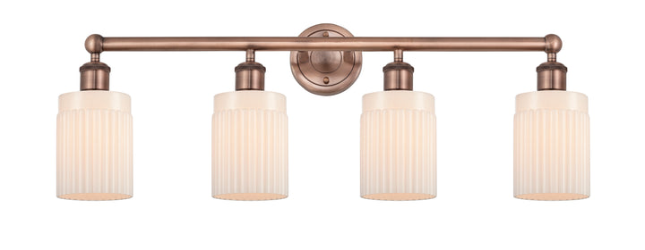 Innovations Lighting Hadley 5" Bath Vanity Light - Antique Copper Vanity Lights Innovations Lighting Matte White ; Glass Type: White; Ribbed  