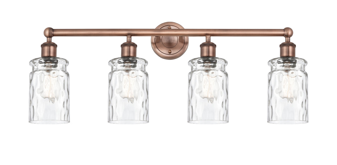 Innovations Lighting Candor 5" Bath Vanity Light - Antique Copper Vanity Lights Innovations Lighting Clear Waterglass ; Glass Type: Frosted; Ribbed  