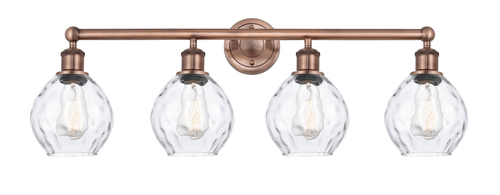 Innovations Lighting Waverly 6" Bath Vanity Light - Antique Copper Vanity Lights Innovations Lighting Clear ; Glass Type: Water  