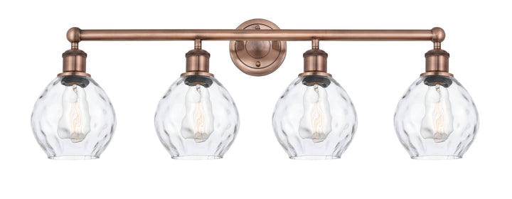 Innovations Lighting Waverly 6" Bath Vanity Light - Antique Copper Vanity Lights Innovations Lighting Clear ; Glass Type: Water  