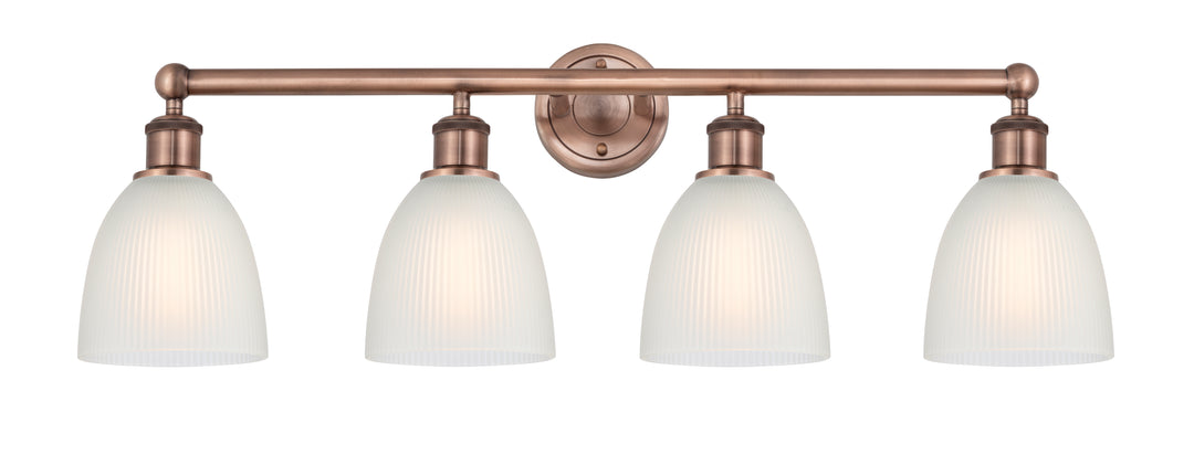 Innovations Lighting Castile 6" Bath Vanity Light - Antique Copper Vanity Lights Innovations Lighting White ; Glass Type: White  