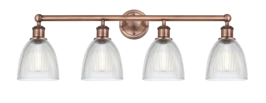 Innovations Lighting Castile 6" Bath Vanity Light - Antique Copper Vanity Lights Innovations Lighting Clear ; Glass Type: Transparent  