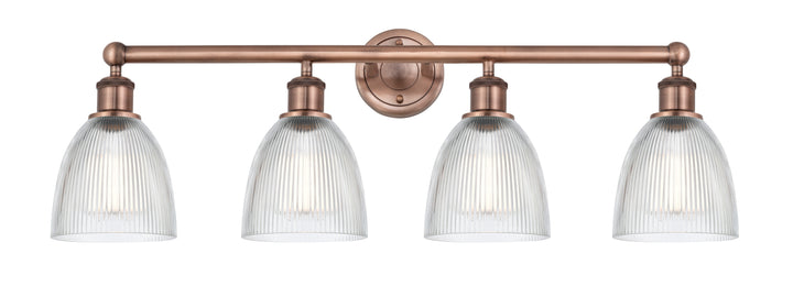 Innovations Lighting Castile 6" Bath Vanity Light - Antique Copper Vanity Lights Innovations Lighting Clear ; Glass Type: Transparent  