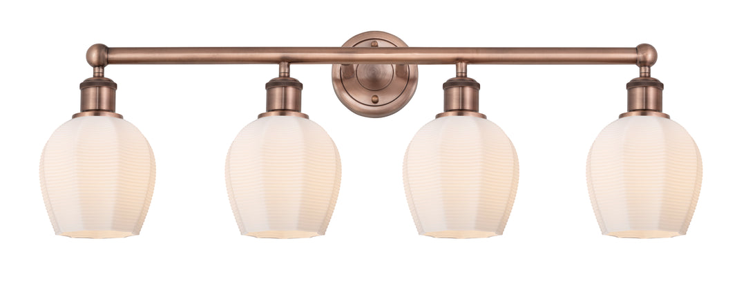 Innovations Lighting Norfolk 6" Bath Vanity Light - Antique Copper Vanity Lights Innovations Lighting Matte White ; Glass Type: Frosted  