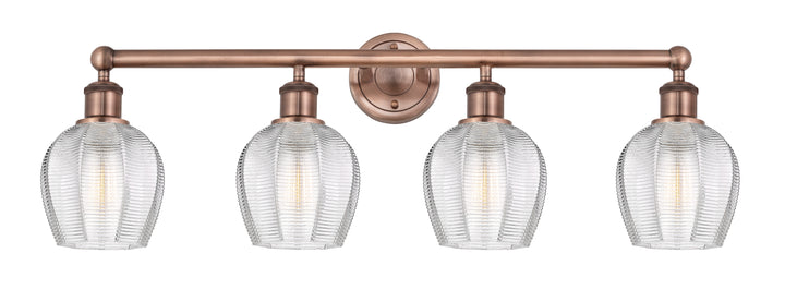 Innovations Lighting Norfolk 6" Bath Vanity Light - Antique Copper Vanity Lights Innovations Lighting Clear ; Glass Type: Transparent  