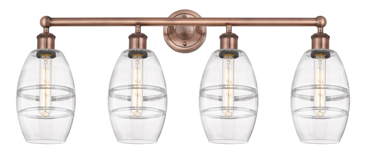 Innovations Lighting Vaz 6" Bath Vanity Light - Antique Copper Vanity Lights Innovations Lighting Clear ; Glass Type: Clear  