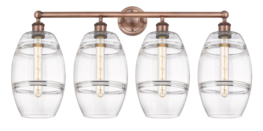 Innovations Lighting Vaz 8" Bath Vanity Light - Antique Copper Vanity Lights Innovations Lighting Clear ; Glass Type: Clear  