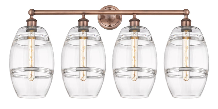 Innovations Lighting Vaz 8" Bath Vanity Light - Antique Copper Vanity Lights Innovations Lighting Clear ; Glass Type: Clear  