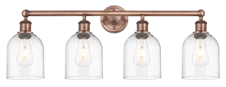 Innovations Lighting Bella 6" Bath Vanity Light - Antique Copper Vanity Lights Innovations Lighting Clear ; Glass Type: Clear  