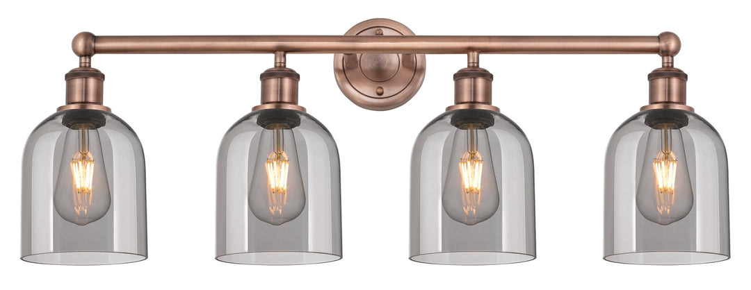 Innovations Lighting Bella 6" Bath Vanity Light - Antique Copper Vanity Lights Innovations Lighting Light Smoke ; Glass Type: Smoked  