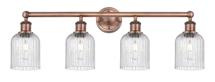 Innovations Lighting Bridal Veil 5" Bath Vanity Light - Antique Copper Vanity Lights Innovations Lighting Seedy ; Glass Type: Seedy; Ribbed  